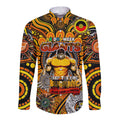 Custom GWS Giants NAIDOC Week 2024 Long Sleeve Button Shirt Mascot Football