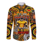 Custom GWS Giants NAIDOC Week 2024 Long Sleeve Button Shirt Mascot Football