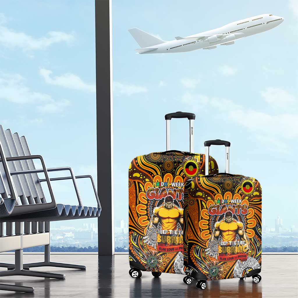 GWS Giants NAIDOC Week 2024 Luggage Cover Mascot Football