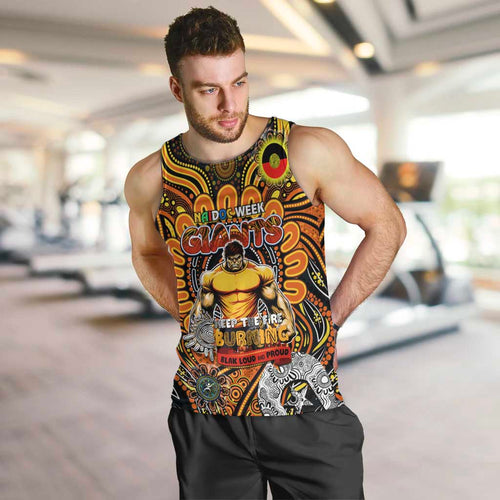 Custom GWS Giants NAIDOC Week 2024 Men Tank Top Mascot Football