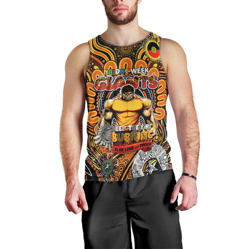 Custom GWS Giants NAIDOC Week 2024 Men Tank Top Mascot Football