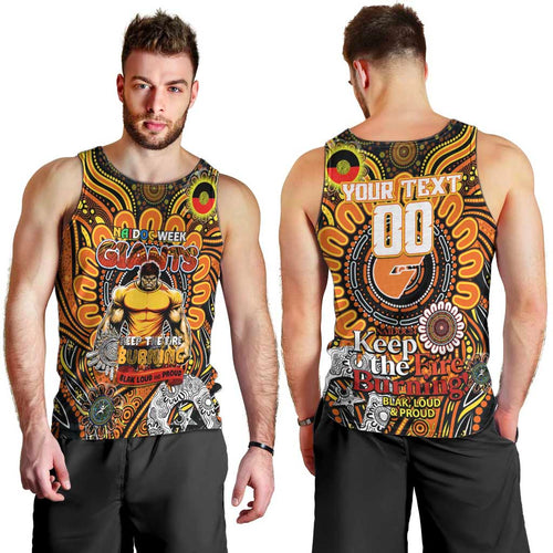 Custom GWS Giants NAIDOC Week 2024 Men Tank Top Mascot Football