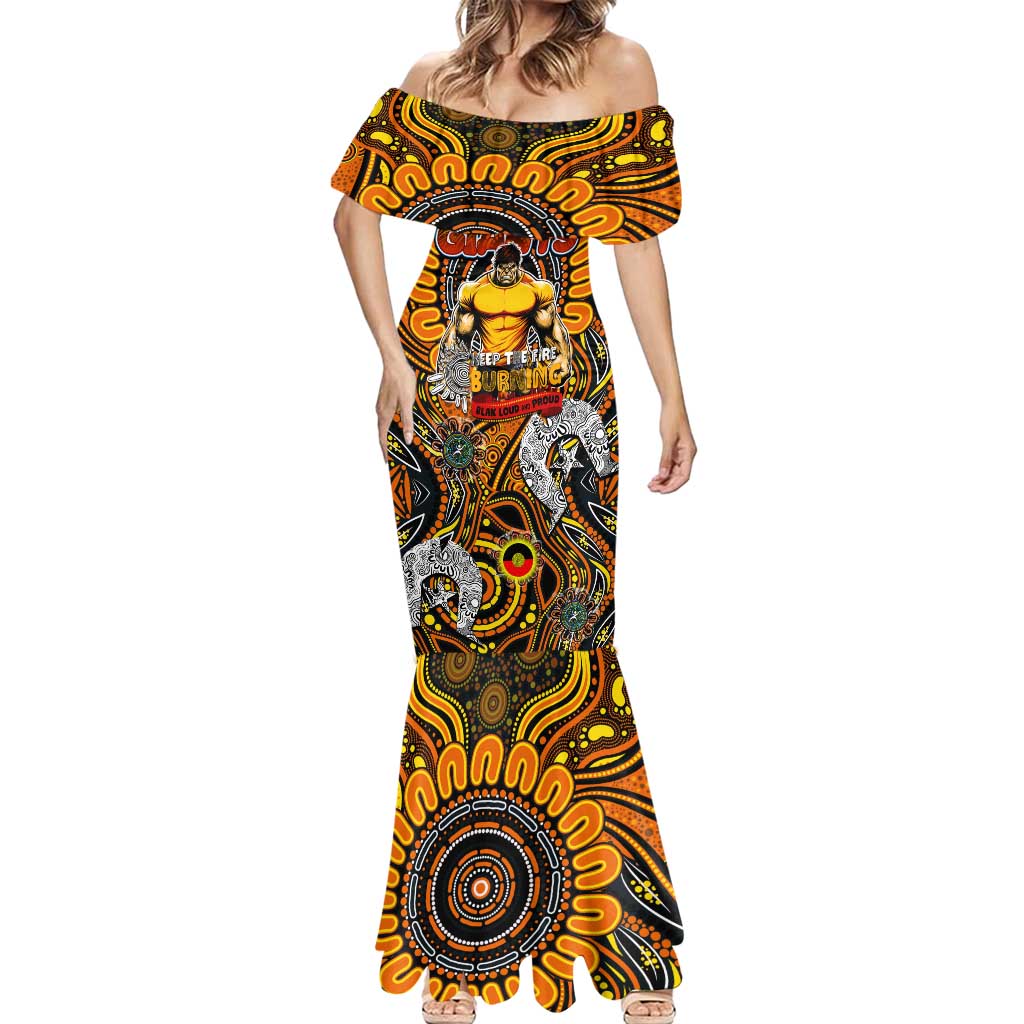 Custom GWS Giants NAIDOC Week 2024 Mermaid Dress Mascot Football