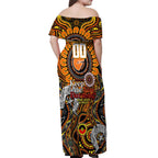 Custom GWS Giants NAIDOC Week 2024 Off Shoulder Maxi Dress Mascot Football