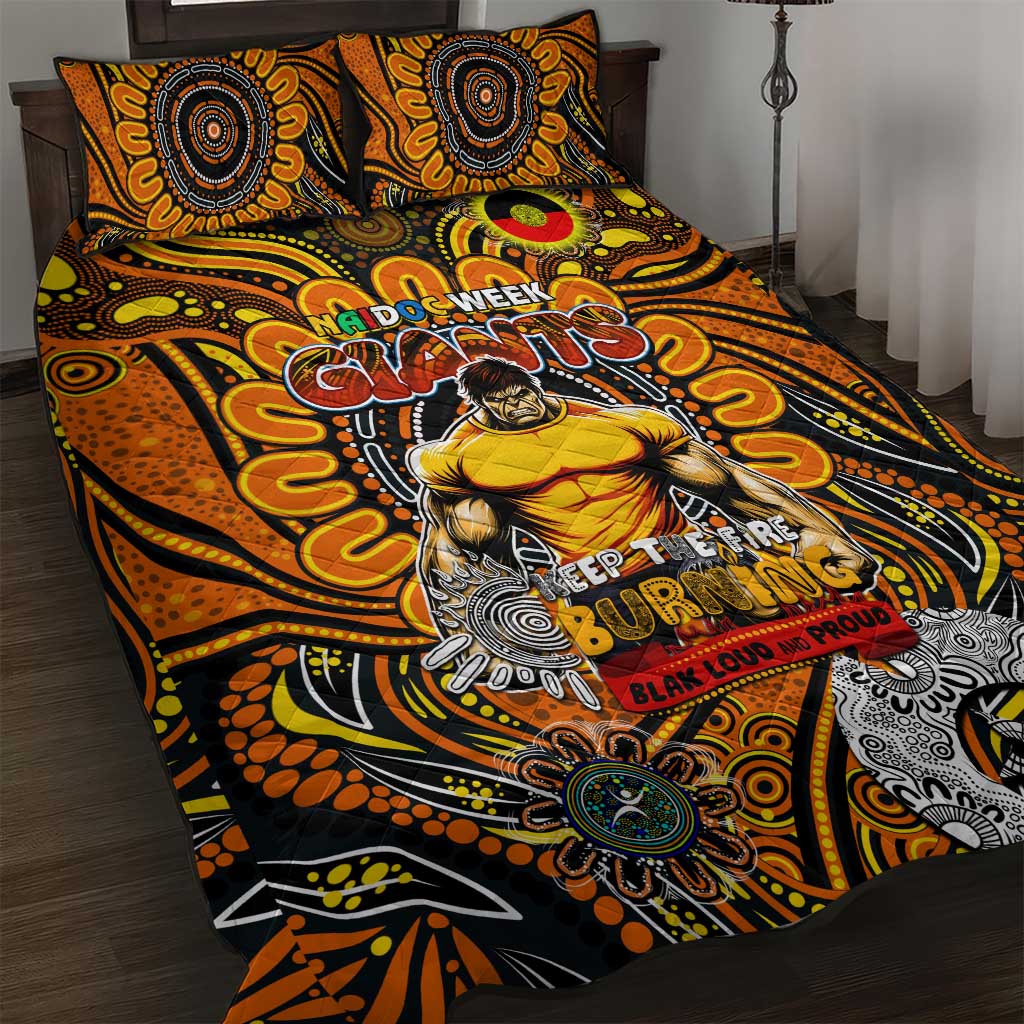 GWS Giants NAIDOC Week 2024 Quilt Bed Set Mascot Football