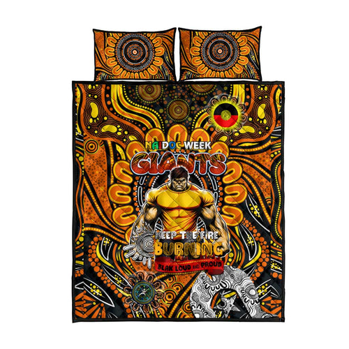 GWS Giants NAIDOC Week 2024 Quilt Bed Set Mascot Football