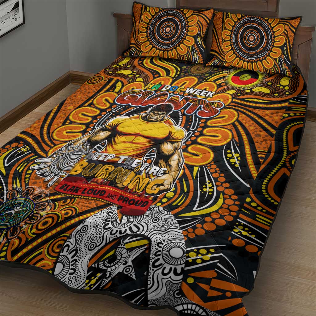 GWS Giants NAIDOC Week 2024 Quilt Bed Set Mascot Football