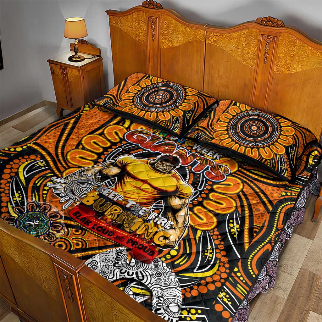 GWS Giants NAIDOC Week 2024 Quilt Bed Set Mascot Football