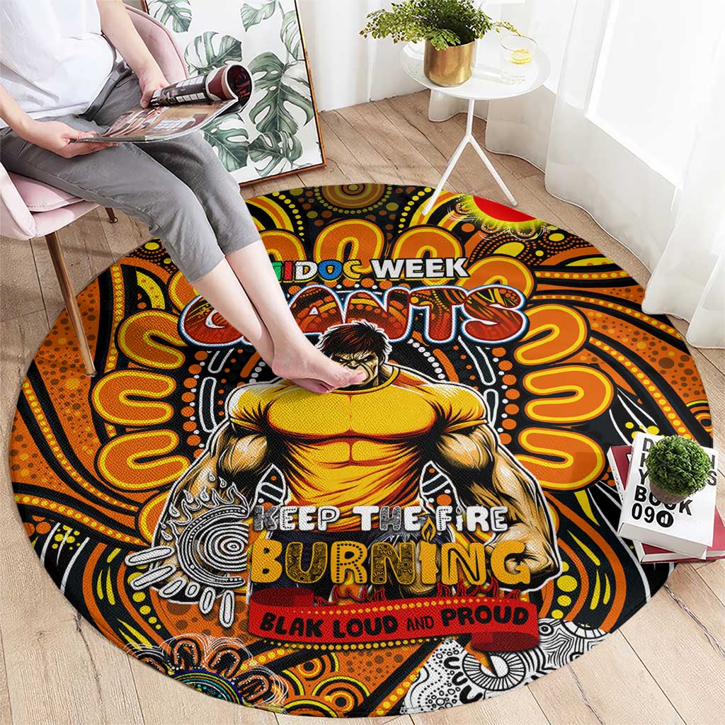 GWS Giants NAIDOC Week 2024 Round Carpet Mascot Football