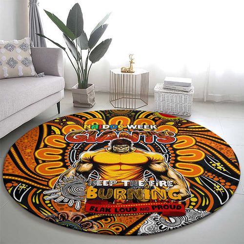 GWS Giants NAIDOC Week 2024 Round Carpet Mascot Football