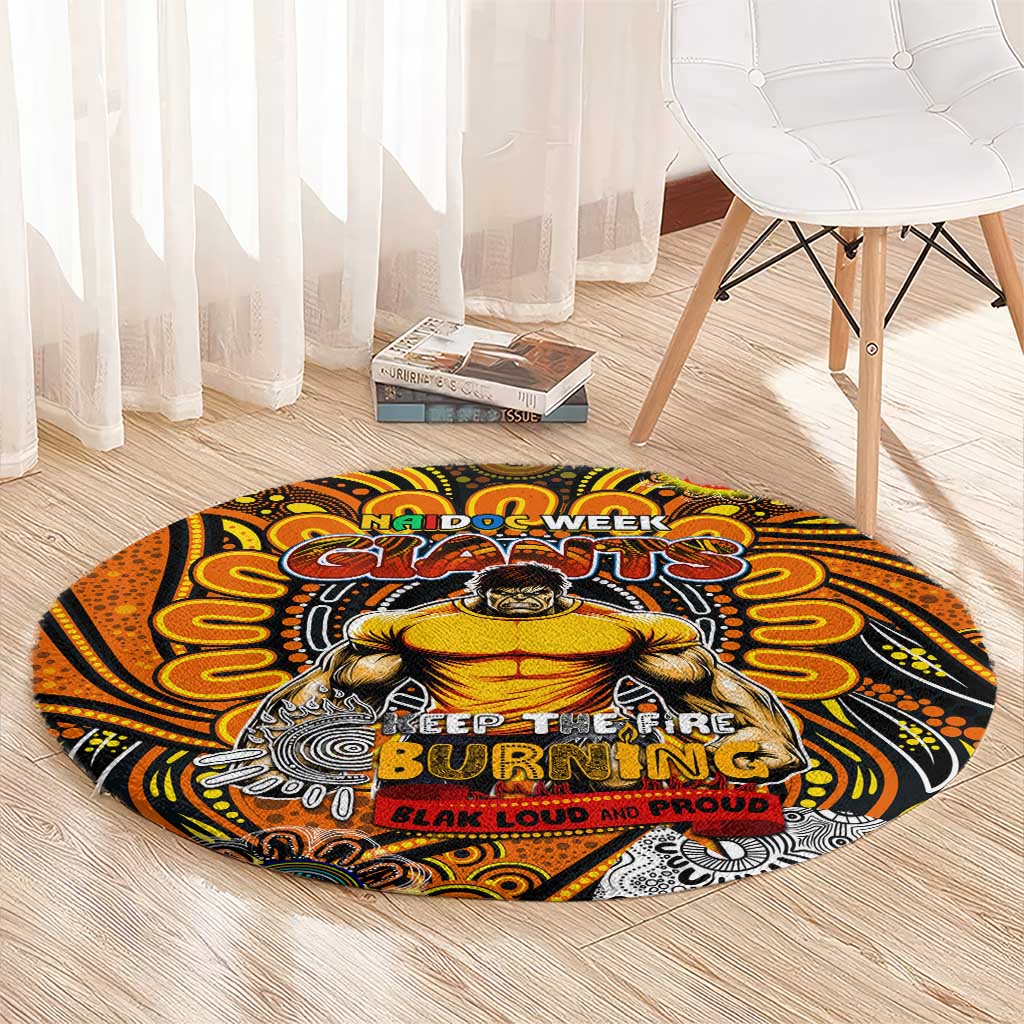 GWS Giants NAIDOC Week 2024 Round Carpet Mascot Football