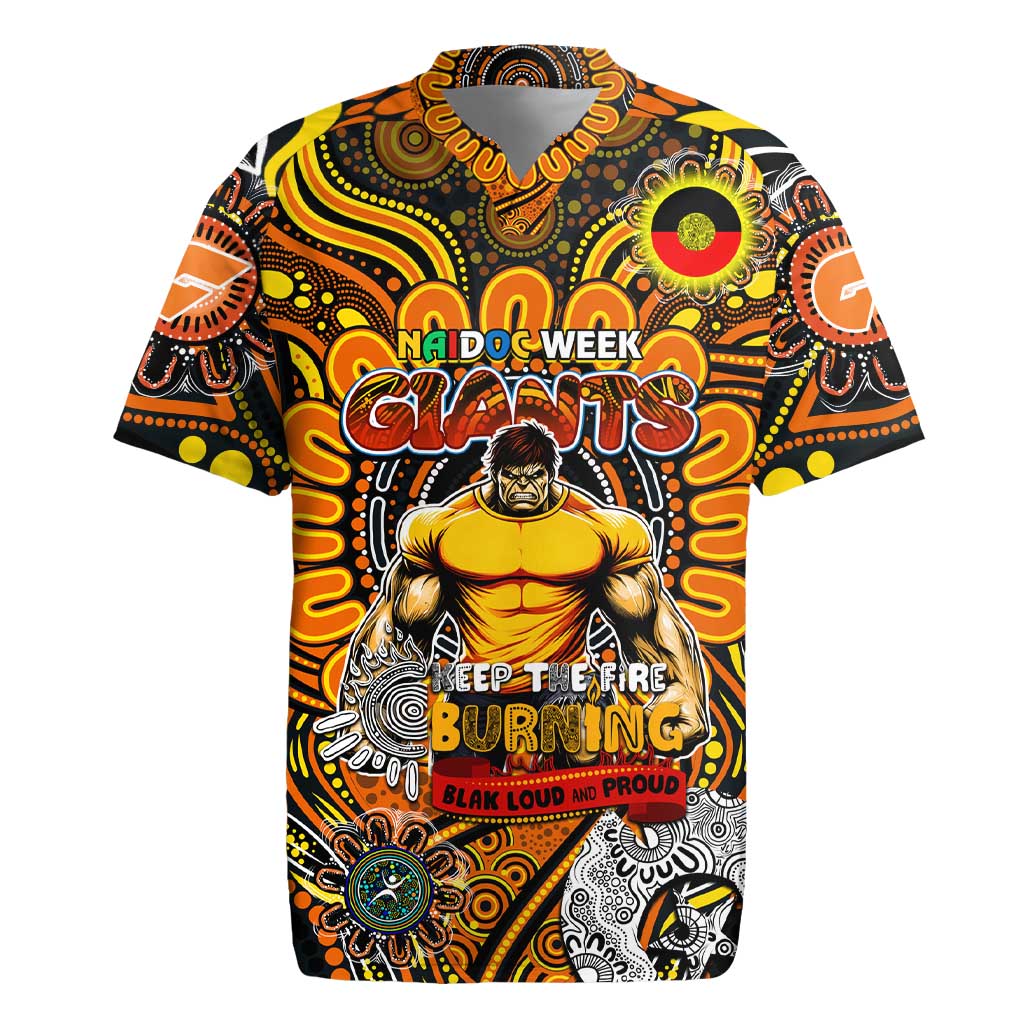 Custom GWS Giants NAIDOC Week 2024 Rugby Jersey Mascot Football