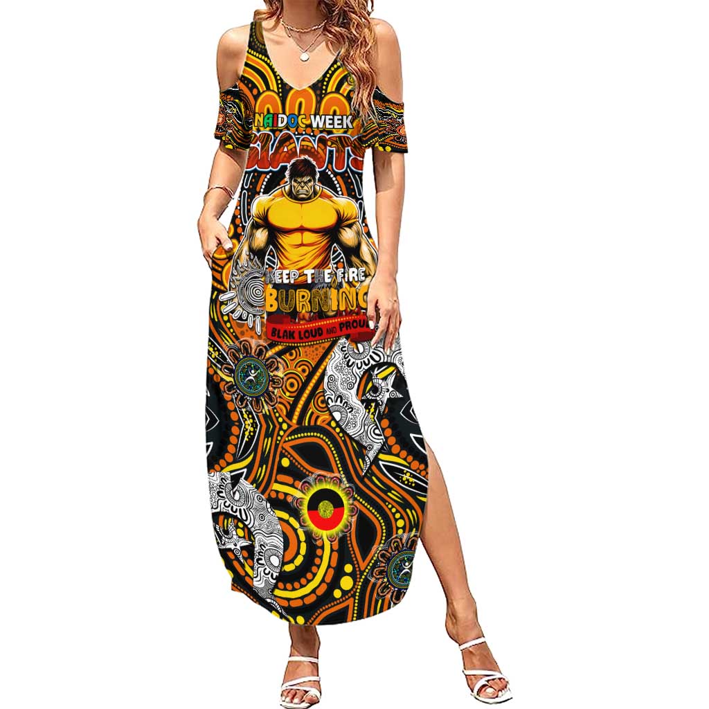 Custom GWS Giants NAIDOC Week 2024 Summer Maxi Dress Mascot Football