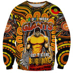 Custom GWS Giants NAIDOC Week 2024 Sweatshirt Mascot Football