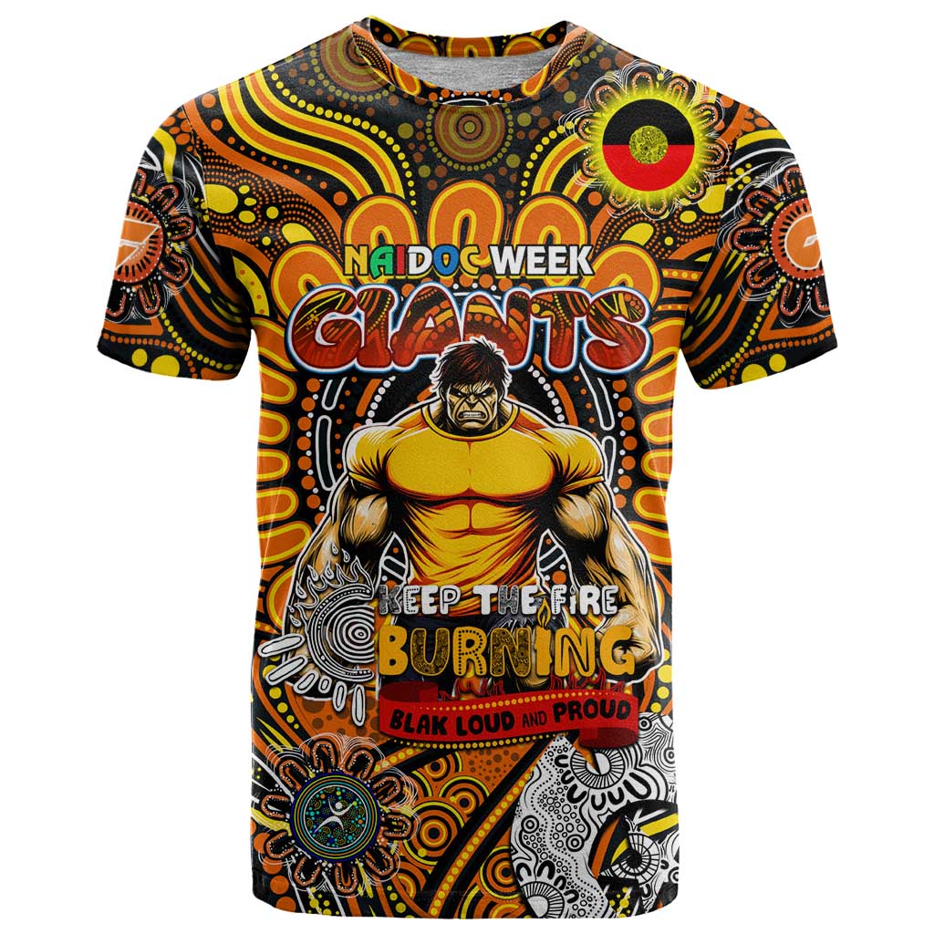 Custom GWS Giants NAIDOC Week 2024 T Shirt Mascot Football