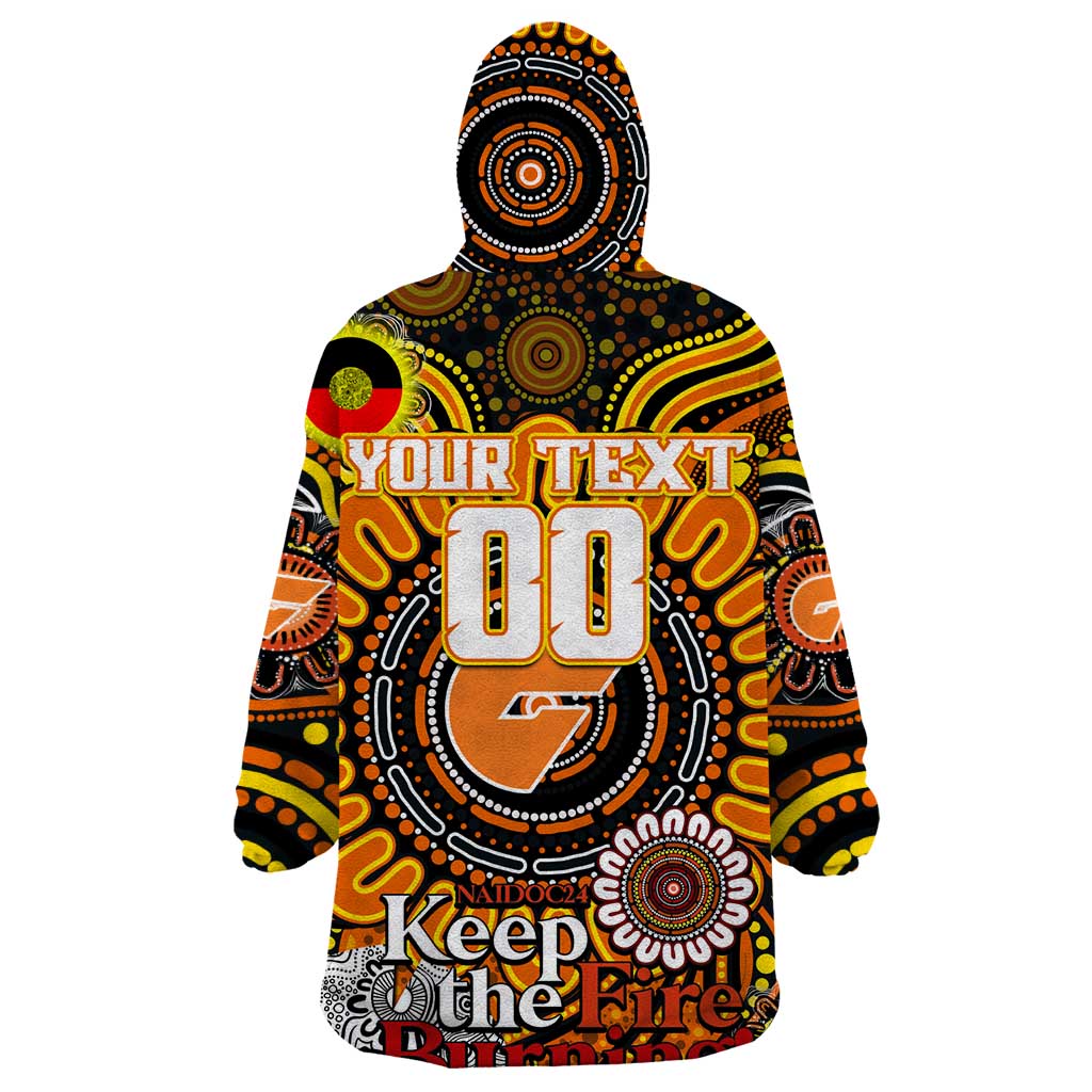 Custom GWS Giants NAIDOC Week 2024 Wearable Blanket Hoodie Mascot Football