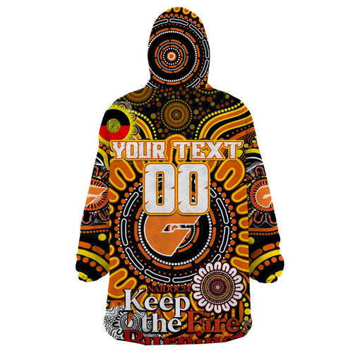 Custom GWS Giants NAIDOC Week 2024 Wearable Blanket Hoodie Mascot Football