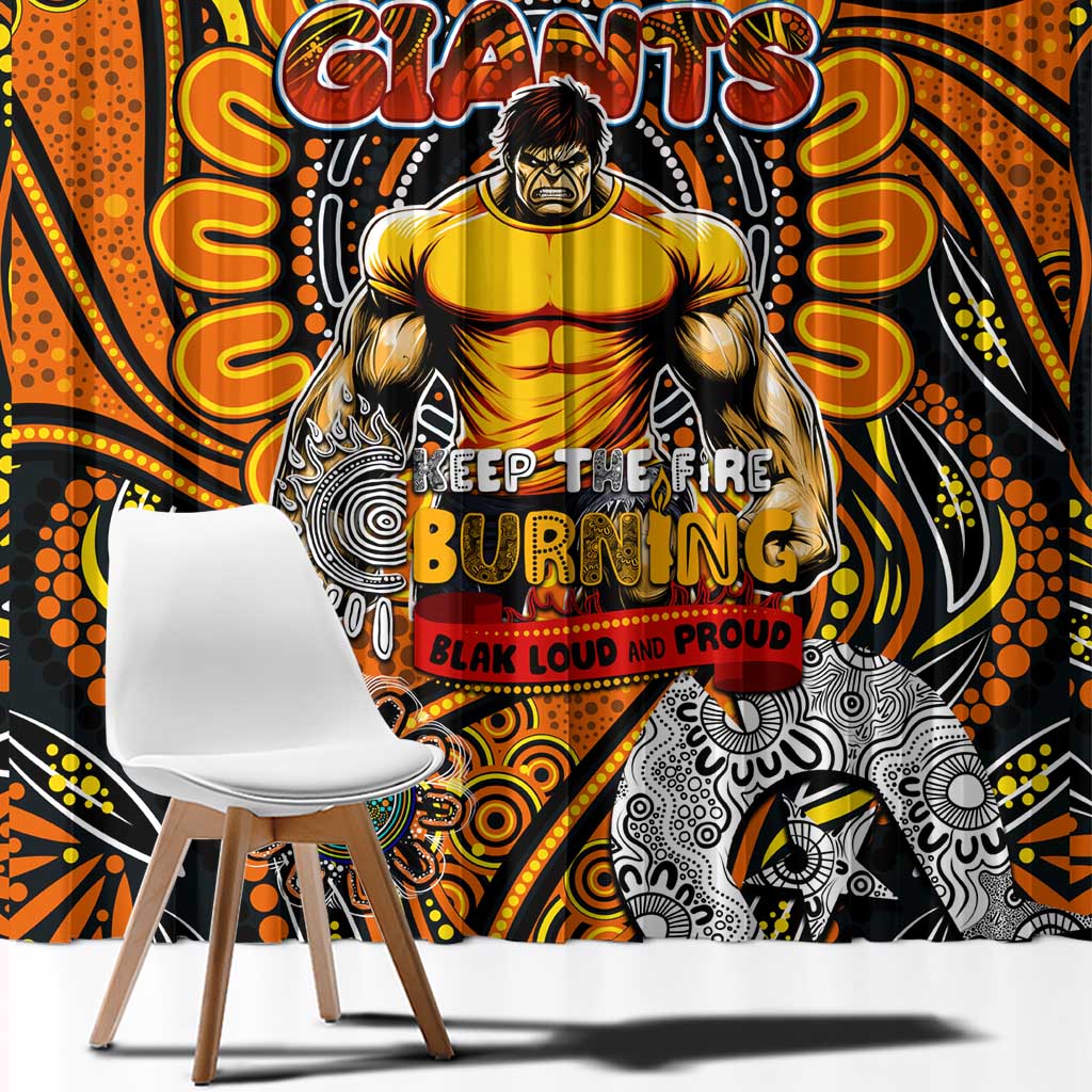 GWS Giants NAIDOC Week 2024 Window Curtain Mascot Football