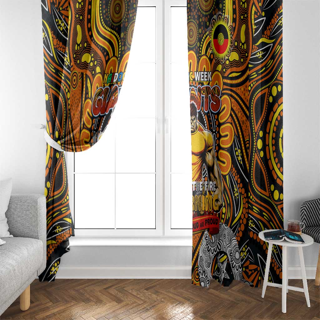 GWS Giants NAIDOC Week 2024 Window Curtain Mascot Football