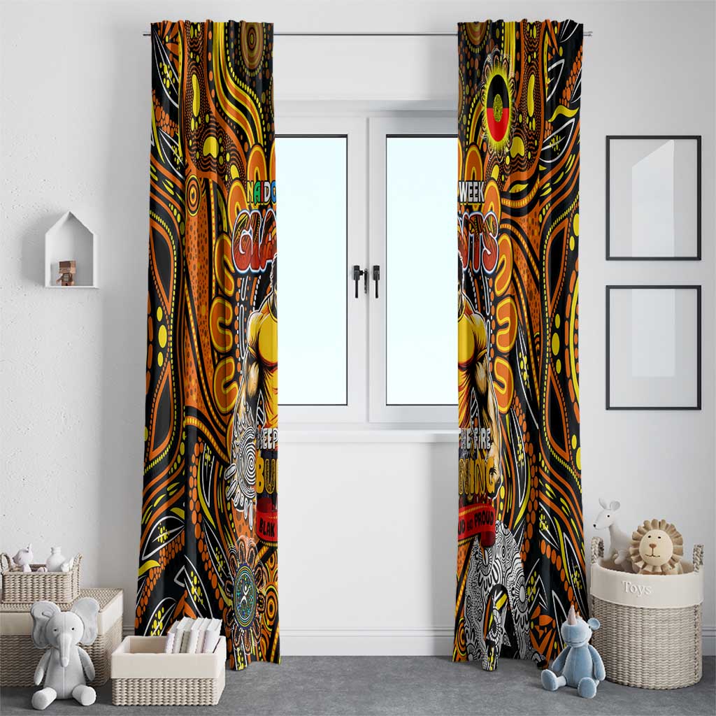 GWS Giants NAIDOC Week 2024 Window Curtain Mascot Football