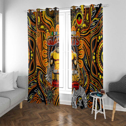 GWS Giants NAIDOC Week 2024 Window Curtain Mascot Football