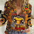 Custom GWS Giants NAIDOC Week 2024 Women Casual Shirt Mascot Football