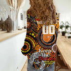 Custom GWS Giants NAIDOC Week 2024 Women Casual Shirt Mascot Football