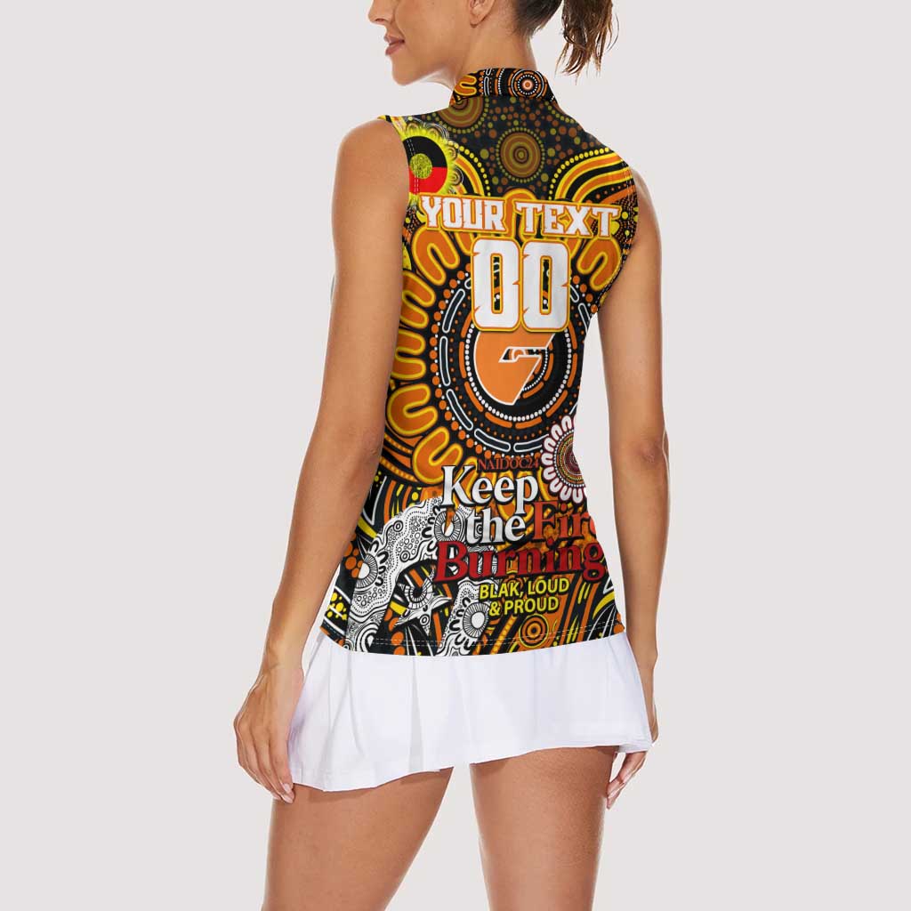 Custom GWS Giants NAIDOC Week 2024 Women Sleeveless Polo Shirt Mascot Football