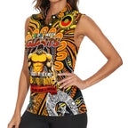 Custom GWS Giants NAIDOC Week 2024 Women Sleeveless Polo Shirt Mascot Football
