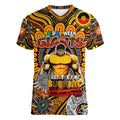 Custom GWS Giants NAIDOC Week 2024 Women V-Neck T-Shirt Mascot Football