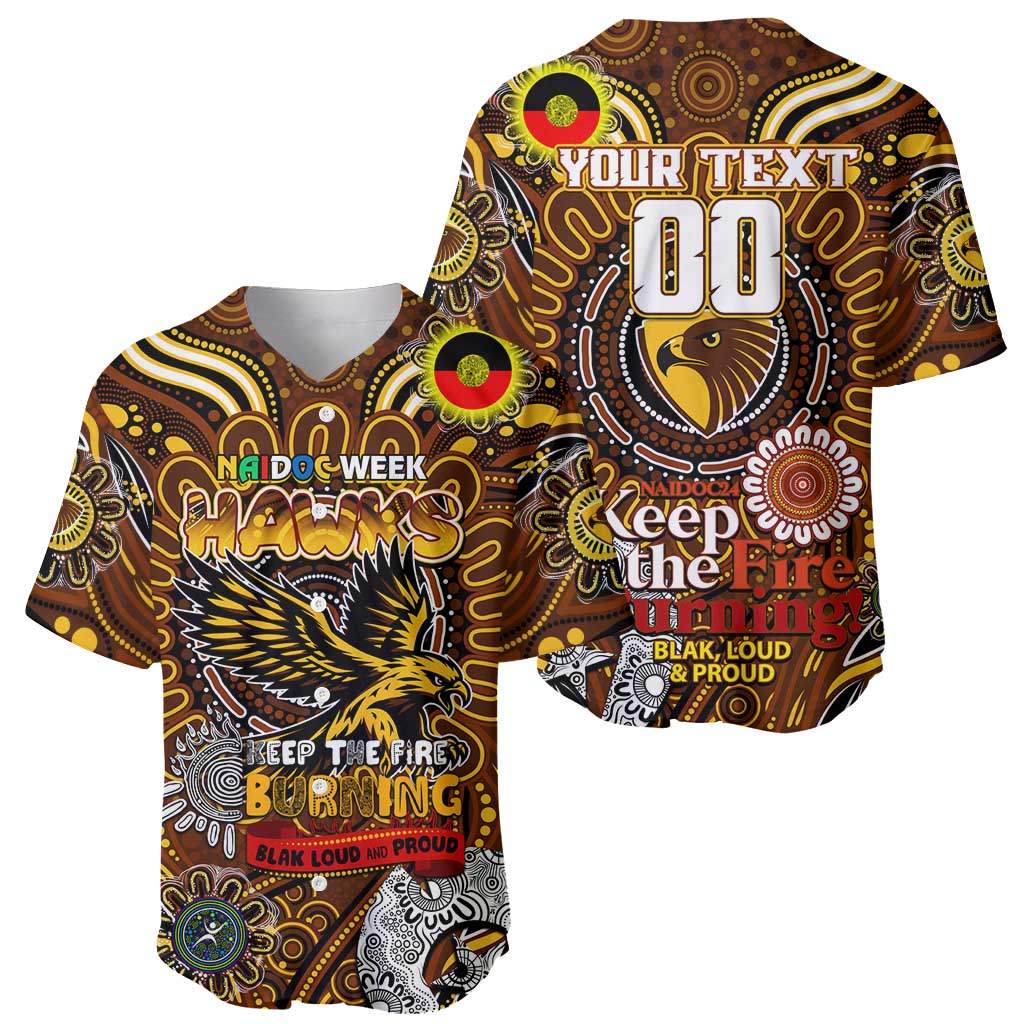 Custom Hawthorn Hawks NAIDOC Week 2024 Baseball Jersey Mascot Football