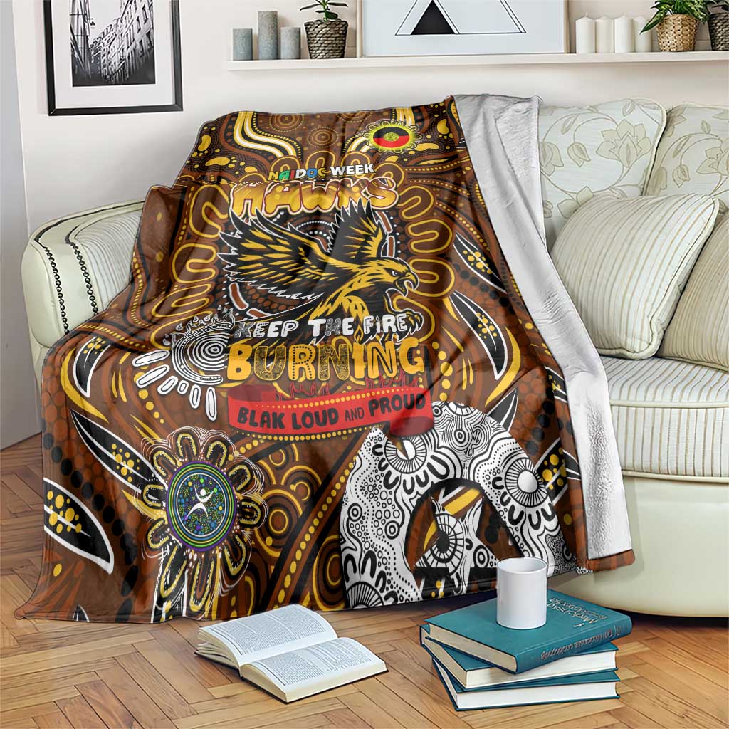 Hawthorn Hawks NAIDOC Week 2024 Blanket Mascot Football