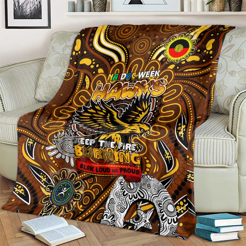 Hawthorn Hawks NAIDOC Week 2024 Blanket Mascot Football