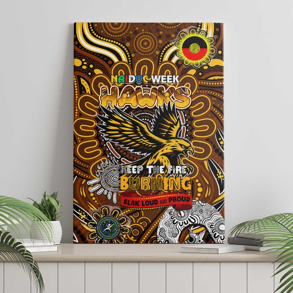 Hawthorn Hawks NAIDOC Week 2024 Canvas Wall Art Mascot Football