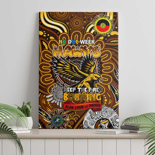 Hawthorn Hawks NAIDOC Week 2024 Canvas Wall Art Mascot Football