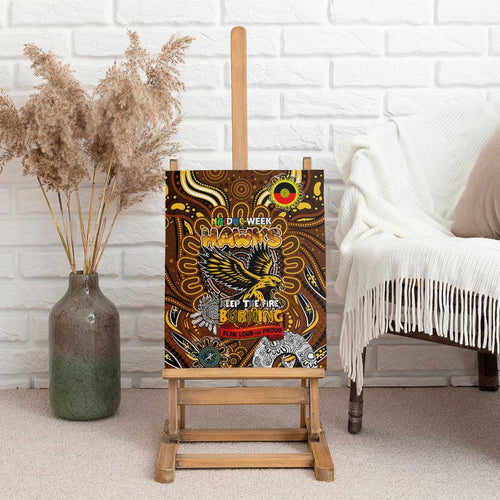 Hawthorn Hawks NAIDOC Week 2024 Canvas Wall Art Mascot Football