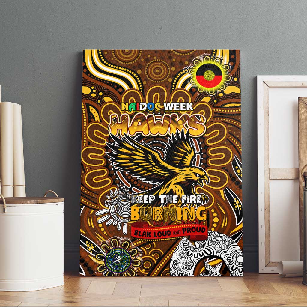 Hawthorn Hawks NAIDOC Week 2024 Canvas Wall Art Mascot Football