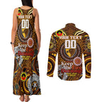 Custom Hawthorn Hawks NAIDOC Week 2024 Couples Matching Tank Maxi Dress and Long Sleeve Button Shirt Mascot Football