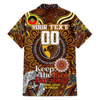 Custom Hawthorn Hawks NAIDOC Week 2024 Family Matching Long Sleeve Bodycon Dress and Hawaiian Shirt Mascot Football