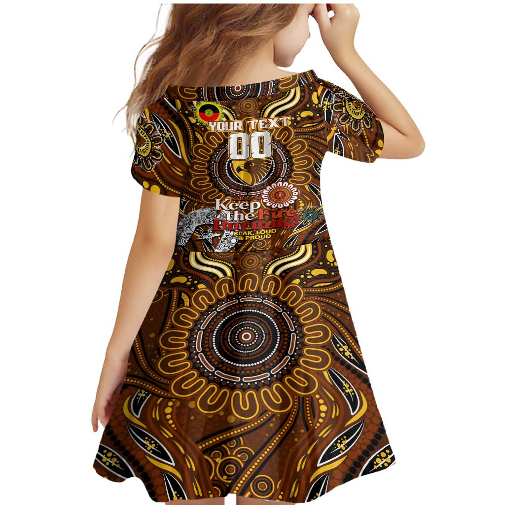 Custom Hawthorn Hawks NAIDOC Week 2024 Family Matching Mermaid Dress and Hawaiian Shirt Mascot Football