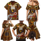 Custom Hawthorn Hawks NAIDOC Week 2024 Family Matching Mermaid Dress and Hawaiian Shirt Mascot Football