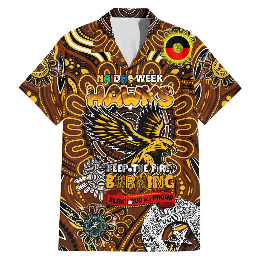 Custom Hawthorn Hawks NAIDOC Week 2024 Family Matching Mermaid Dress and Hawaiian Shirt Mascot Football
