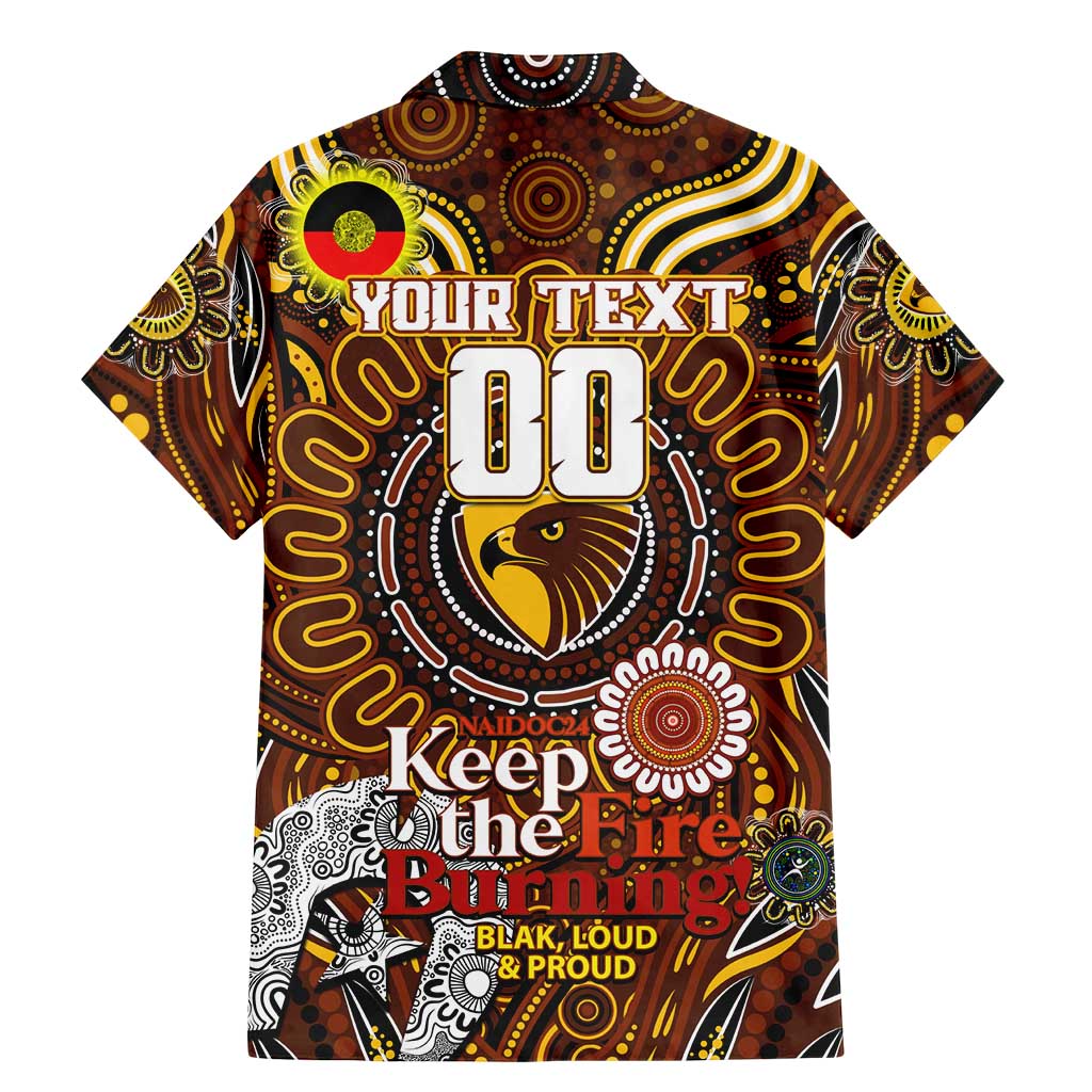 Custom Hawthorn Hawks NAIDOC Week 2024 Family Matching Mermaid Dress and Hawaiian Shirt Mascot Football