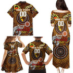 Custom Hawthorn Hawks NAIDOC Week 2024 Family Matching Puletasi and Hawaiian Shirt Mascot Football