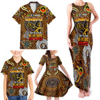 Custom Hawthorn Hawks NAIDOC Week 2024 Family Matching Tank Maxi Dress and Hawaiian Shirt Mascot Football