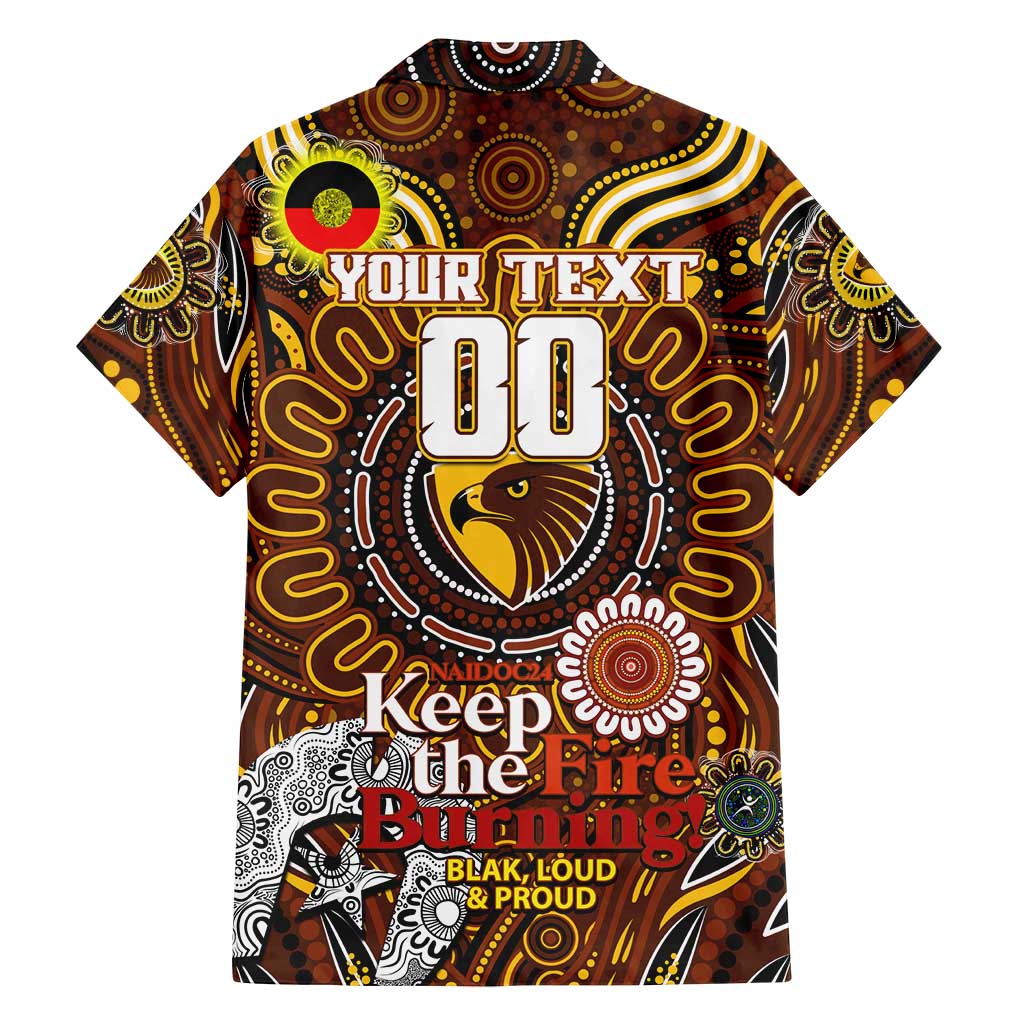 Custom Hawthorn Hawks NAIDOC Week 2024 Family Matching Tank Maxi Dress and Hawaiian Shirt Mascot Football