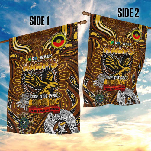 Hawthorn Hawks NAIDOC Week 2024 Garden Flag Mascot Football