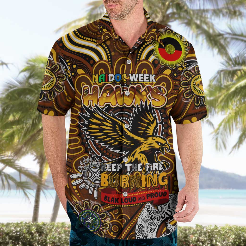 Custom Hawthorn Hawks NAIDOC Week 2024 Hawaiian Shirt Mascot Football