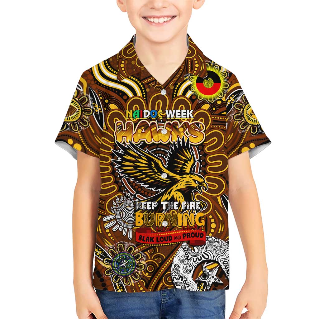 Custom Hawthorn Hawks NAIDOC Week 2024 Hawaiian Shirt Mascot Football
