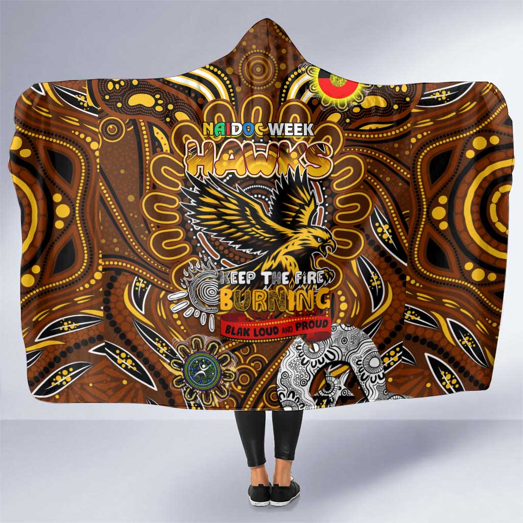 Hawthorn Hawks NAIDOC Week 2024 Hooded Blanket Mascot Football